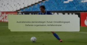 Australiensiska damlandslaget i futsal: Omställningsspel, Defensiv organisation, Anfallsmönster