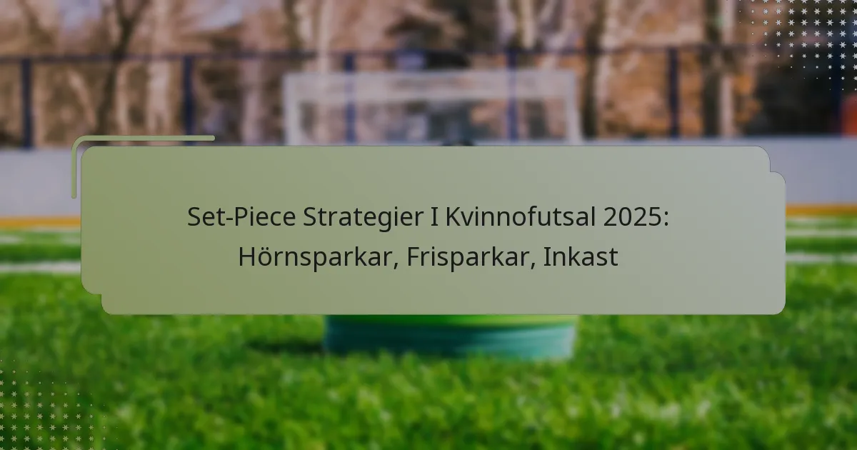 Set-Piece Strategier I Kvinnofutsal 2025: Hörnsparkar, Frisparkar, Inkast